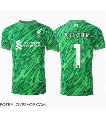 Liverpool Alisson Becker #1 Brankářské Venkovní Dres 2024-25 Krátký Rukáv